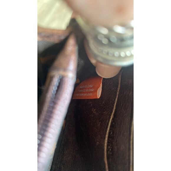 Women’s Vintage Hugo Boss Zip Around Sheepskin Leather Wallet 8” X 4” - Picture 9 of 16